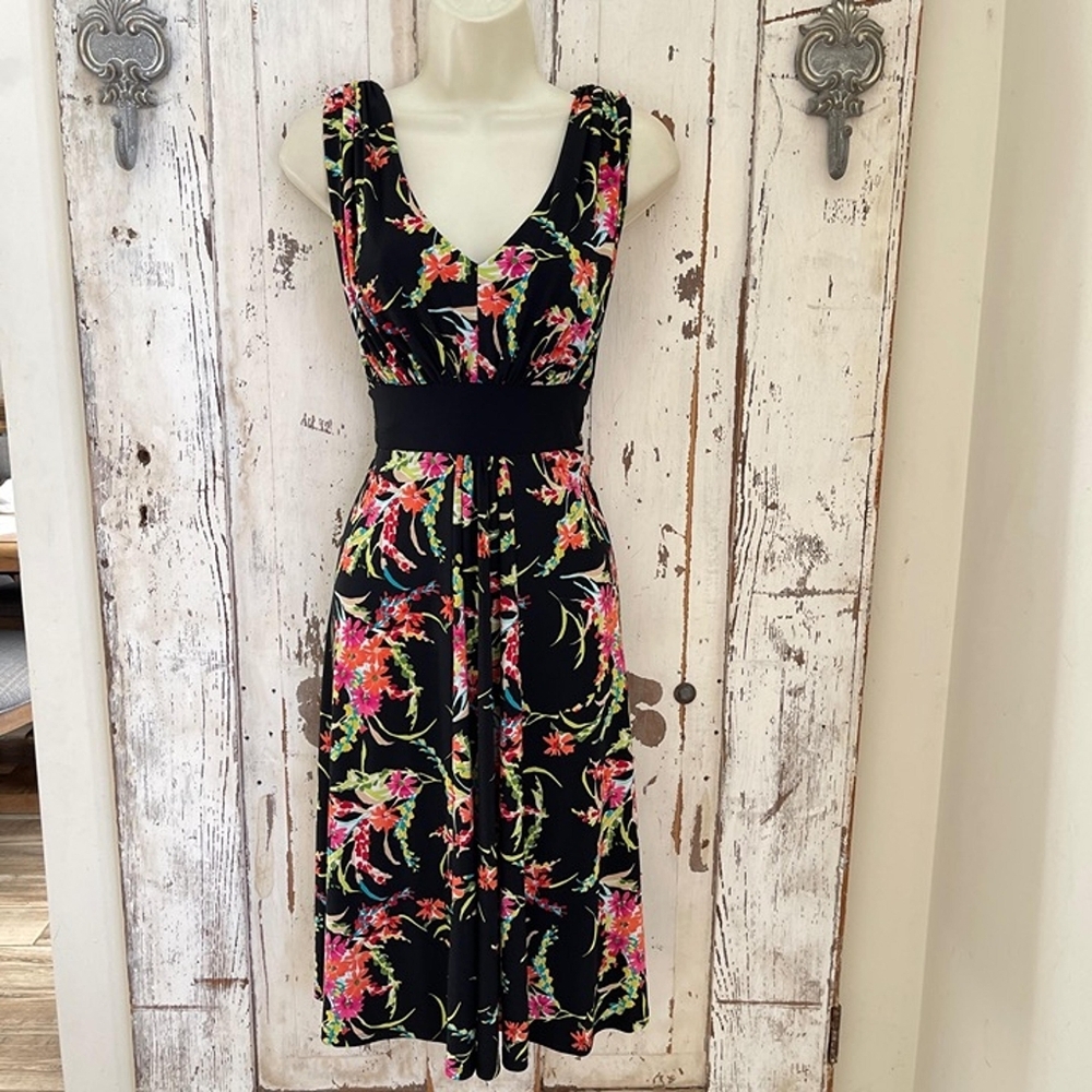 Floral Black Dress